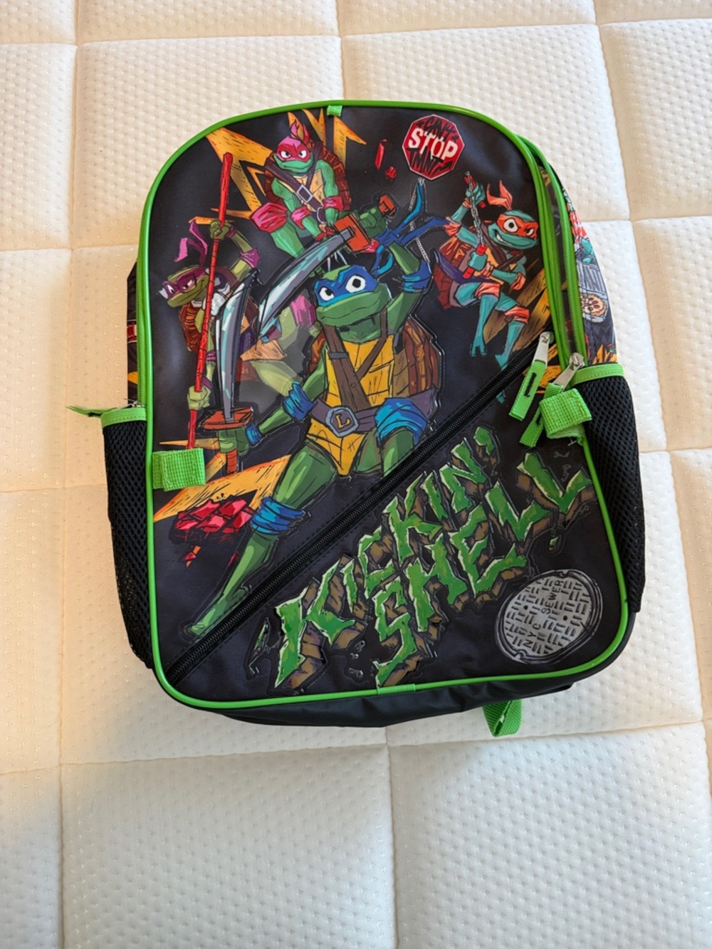 Teenage Mutant Ninja Turtles Black & Green Backpack - Michelangelo Graphic